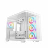 DeepCool CG530U 4F Panoramic Curved Glass Dual Chamber ATX PC Case ( White)